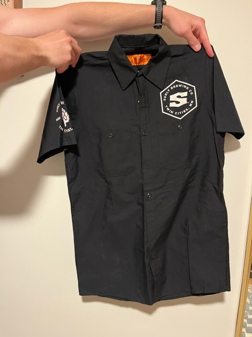 Retro Surly Brewing Co. Black Work Shirt with Logo